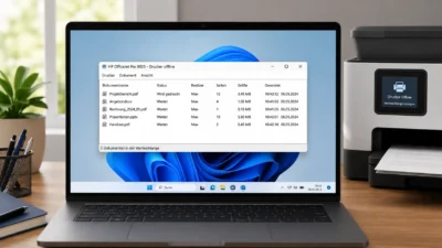 Aktuelle Druckaufträge in Warteschlange prüfen in Windows 11