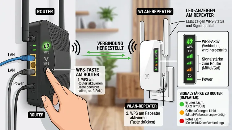 Einrichtung per WPS-Taste