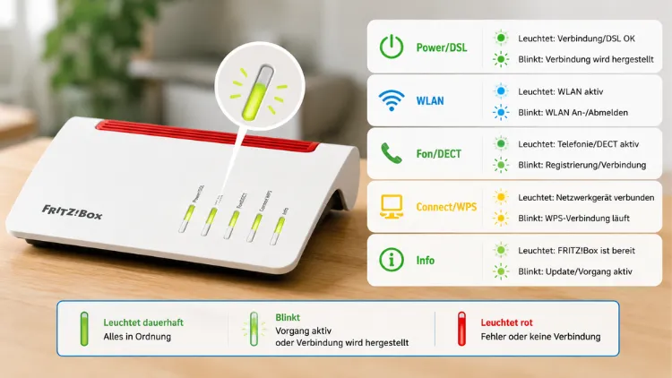 FRITZ!Box blinkt: Das bedeuten die LEDs für Sie genau heute