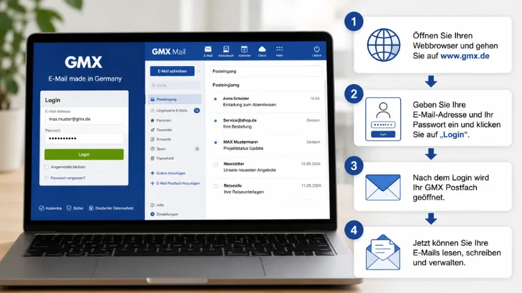 GMX-Postfach öffnen – so geht es Schritt für Schritt