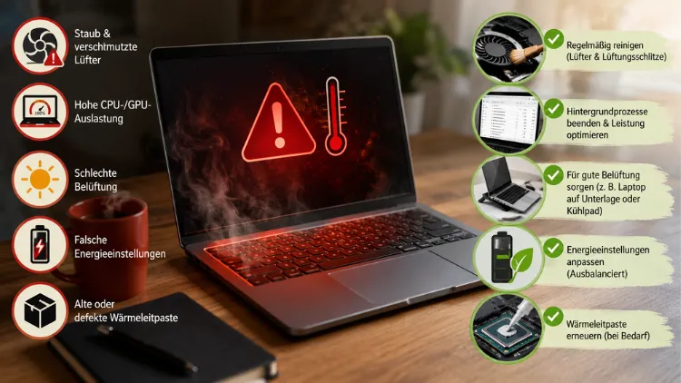Laptop wird zu heiß – Ursachen & Lösungen