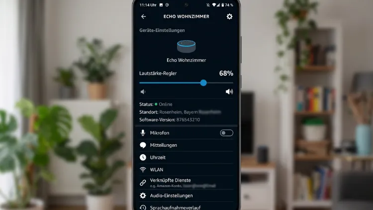 Lautstärke über die Alexa-App einstellen