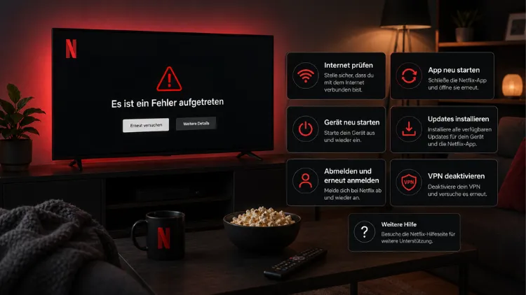 Netflix-Fehler beheben: Das können Sie jetzt ausprobieren