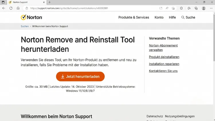 Norton Remove and Reinstall Tools