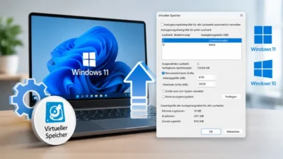 Virtuellen Speicher erhöhen in Windows 11 und 10