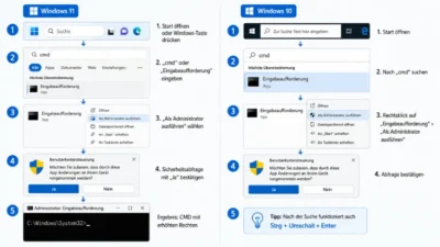 Windows 11/10: CMD als Administrator ausführen – Anleitung